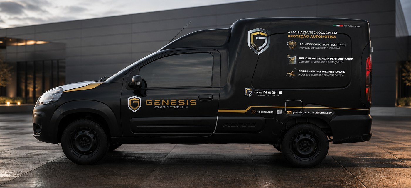 Van da Genesis Protection identificada com a marca